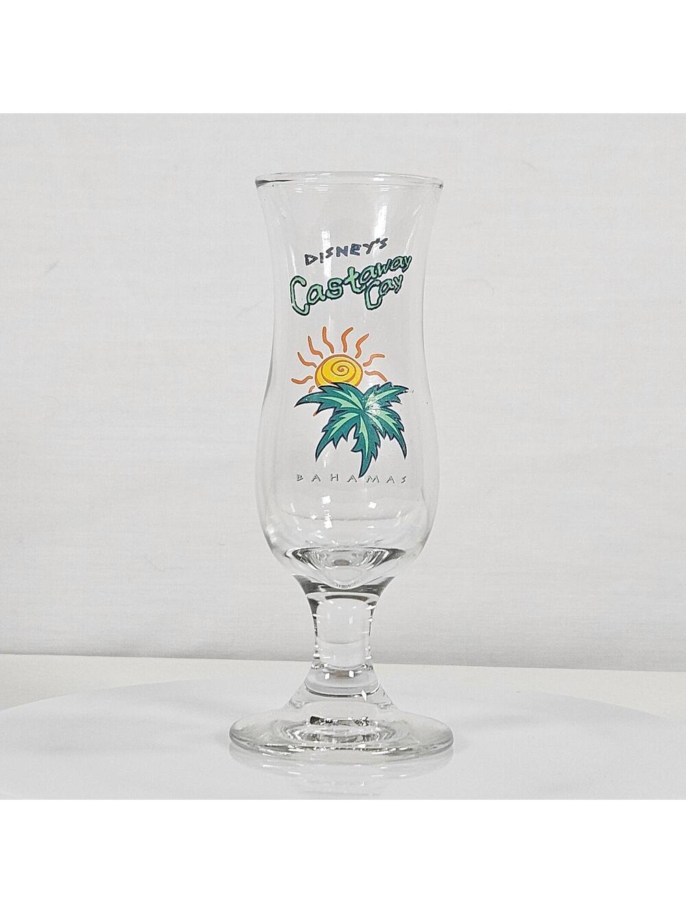 Disney Castaway Cay Bahamas Hurricane Glass Souvenir Tropical Bar Glass
